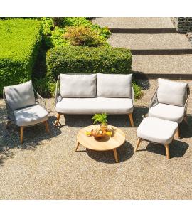 4 Seasons Outdoor Ancora Lounge Set with Footstool and...