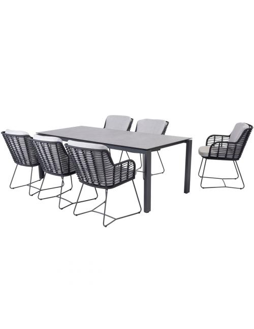 4 Seasons Outdoor Fabrice 6 Seat Dining Set...
