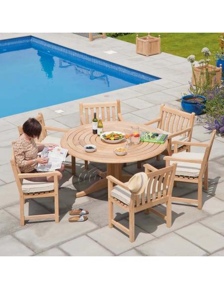 Alexander Rose Roble Bengal 6 Seater Dining Set - Ex Display Offer