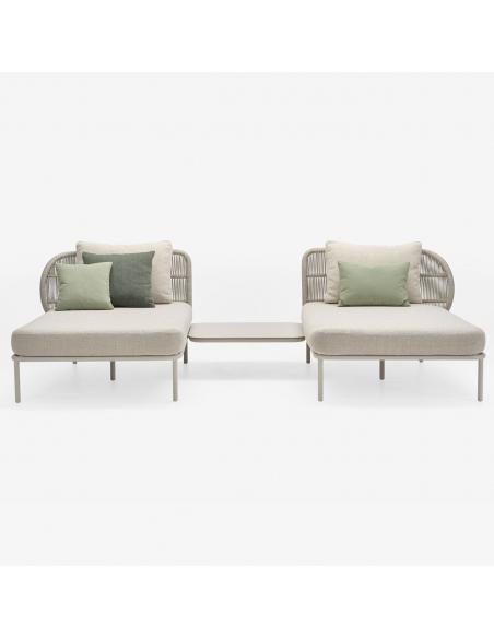 Vincent Sheppard Kodo Modular 75x59 Connecting Side Table - Dune White