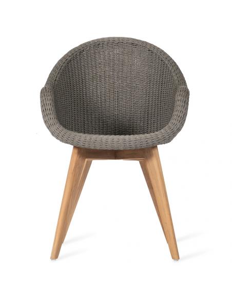 Vincent Sheppard Teak Base Remi Dining Chair - Fossil Grey