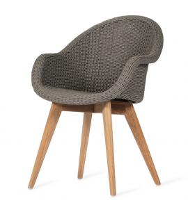 Vincent Sheppard Teak Base Remi Dining Chair - Fossil Grey