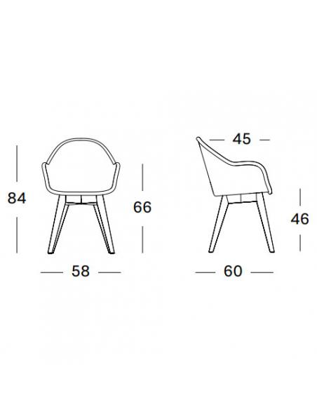 Vincent Sheppard Teak Base Remi Dining Chair - Fossil Grey