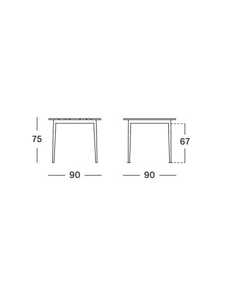 Vincent Sheppard Max Dining Table 90 x 90 - HPL Top