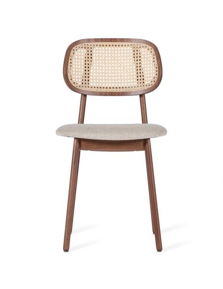 Vincent Sheppard Titus Dining Chair Tobacco Beech with Custom Upholstered Seat