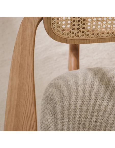 Vincent Sheppard Titus Lounge Chair Natural Oak - Lime White Boucle