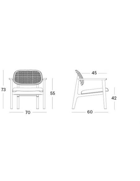 Vincent Sheppard Titus Lounge Chair Natural Oak with Custom Padded Seat