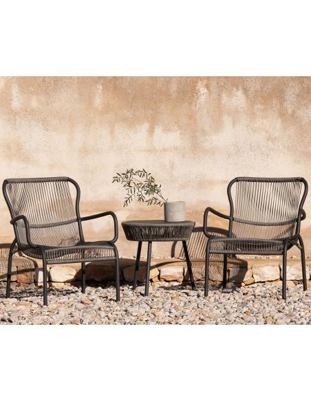 Vincent Sheppard Loop Rope Side Table Fossil Grey