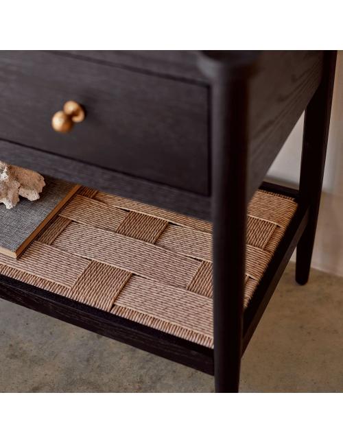 Neptune Frome Console Table - Warm Black