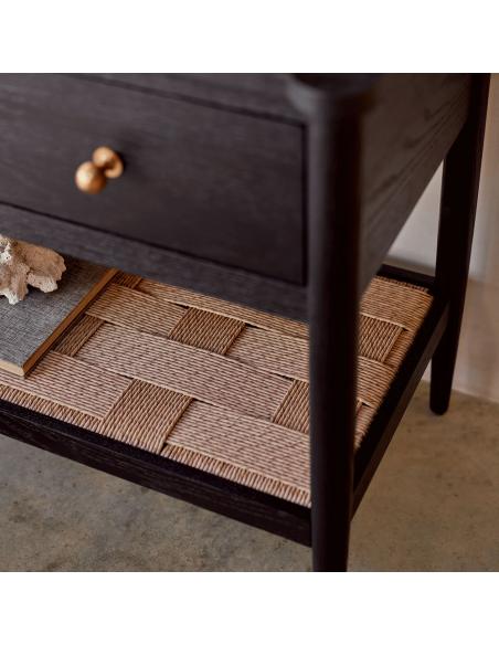 Neptune Frome Console Table - Warm Black