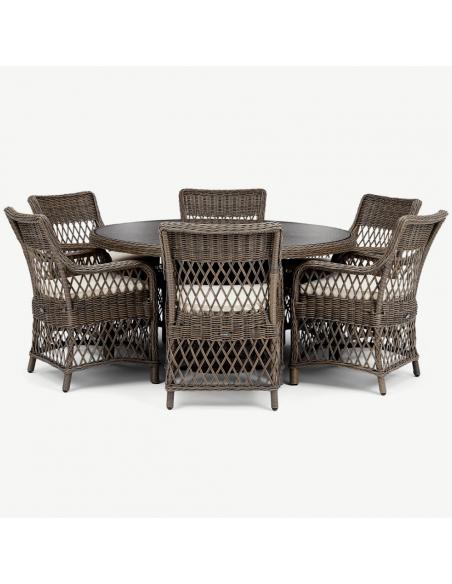 Neptune Harrington 6 Seater Carver Dining Set