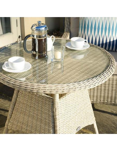Bramblecrest Chedworth Sandstone 80cm Round Bistro Table