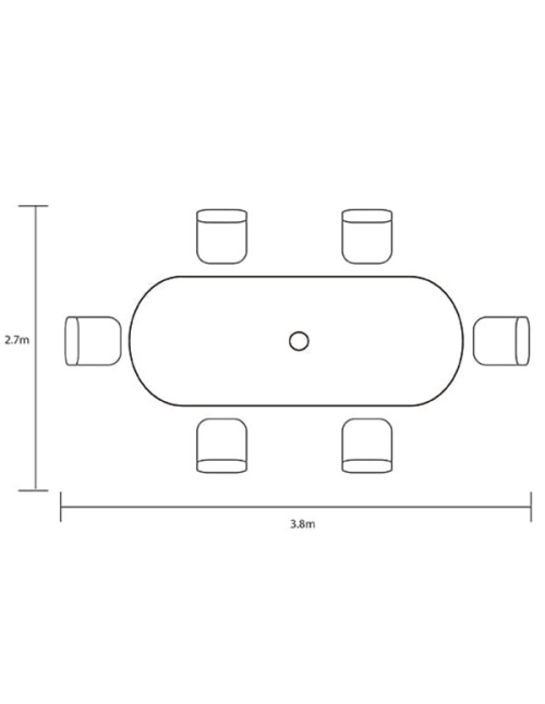 Hartman Capri 6 Seat Oval Dining Set with...