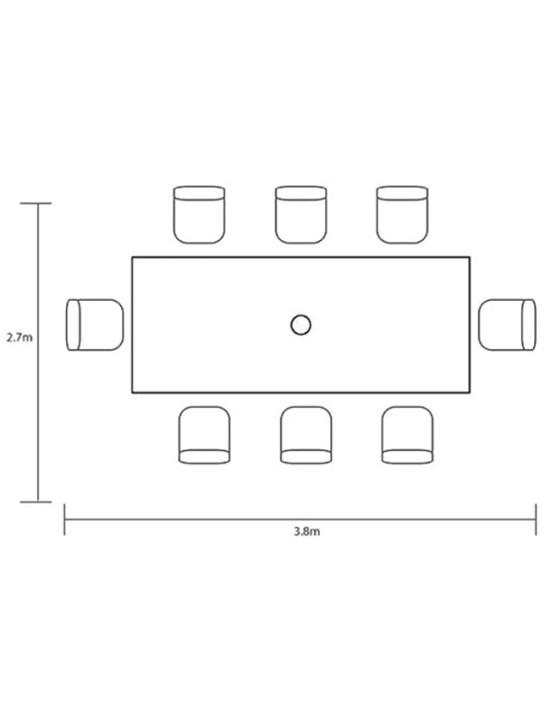 Hartman Capri 8 Seat Rectangular Dining Set...