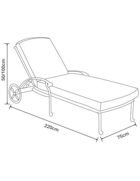 Hartman Capri Lounger - Antique Grey