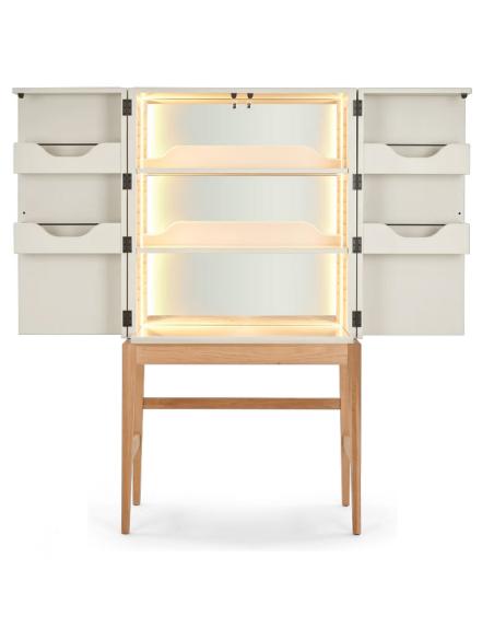 Neptune Ardingly Cabinet with Oak Base & Mirrored Back