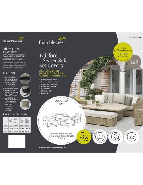 Bramblecrest Fairford 3 Seat Sofa Set Covers CVF3X