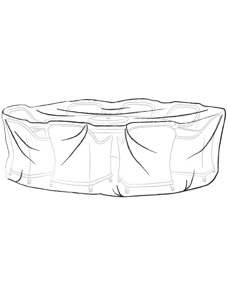 Bramblecrest 220 x 145cm Elliptical Table Set Cover FC0220EX