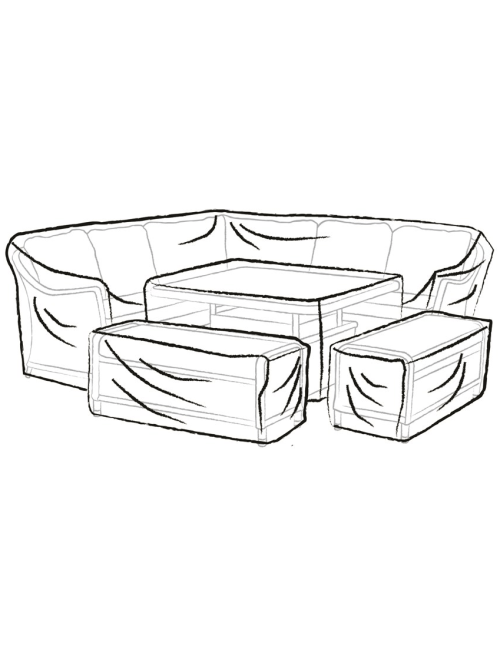 Bramblecrest Curved Corner Sofa Set Covers CVMS3X