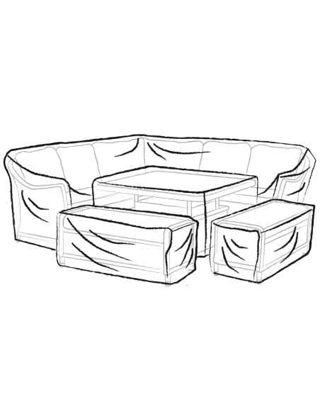 Bramblecrest Curved Corner Sofa Set Covers CVMS3X