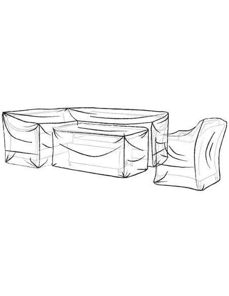 Bramblecrest L Shape Sofa Set Covers inc Sofa Chair Long Right CVRMS3X
