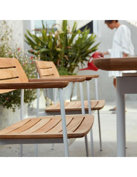 Barlow Tyrie Layout Stacking Armchair - Arctic White