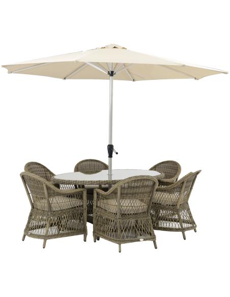 Bramblecrest RHS Rosemoor 6 Seater Elliptical Dining Set
