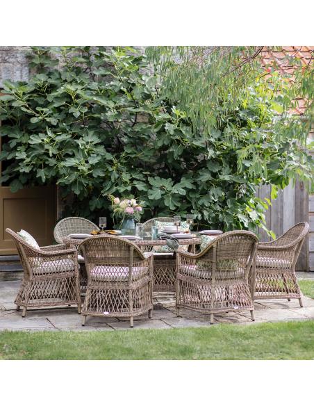 Bramblecrest RHS Rosemoor 6 Seater Elliptical Dining Set