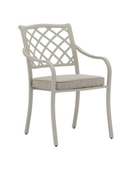 Bramblecrest RHS Bridgewater Stone 4 Seater Dining Set with Parasol