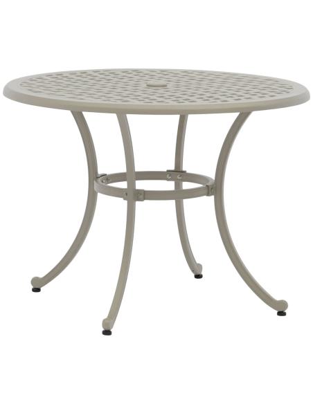Bramblecrest RHS Bridgewater Stone 4 Seater Dining Set with Parasol
