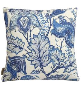 Bramblecrest UNSC1 Indigo Foliage Square Scatter Cushion