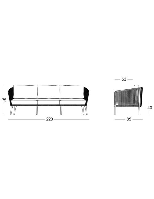Vincent Sheppard Akari Lounge Sofa 3 seater