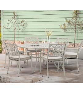 Bramblecrest RHS Bridgewater Stone 6 Seater Round Dining Set