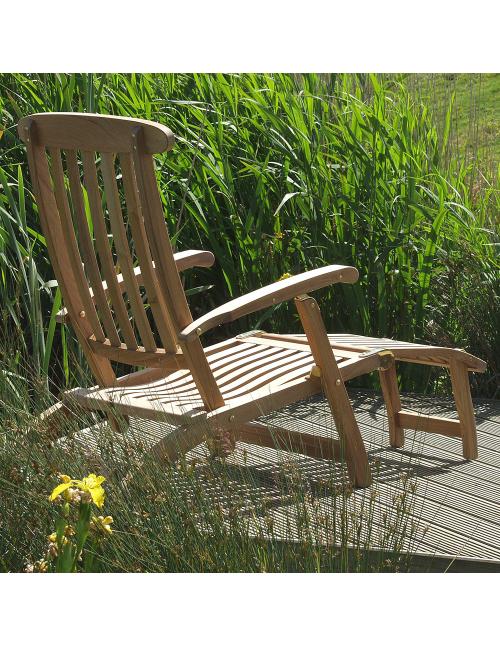 Barlow Tyrie Commodore Folding Steamer Chair...
