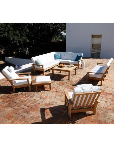 Barlow Tyrie Haven Deep Seating Right End Unit with Seat and Back Cushions