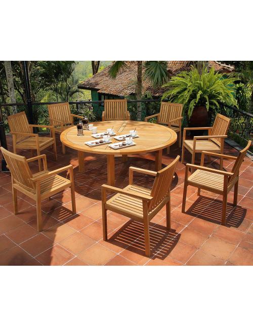 Barlow Tyrie Drummond & Linear 8 Seater Dining Set