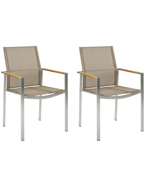 (Set of 2) Barlow Tyrie Mercury Stacking...