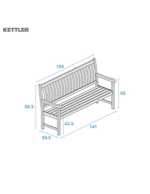 Kettler Hampton 5ft Bench