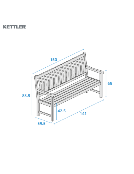 Kettler Hampton 5ft Bench