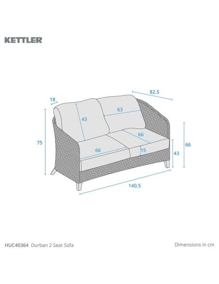 Kettler Durban 2 Seat Sofa Set