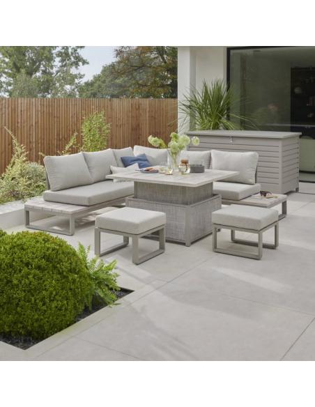 Kettler Marina Corner Lounge Set with High/Low Table & 2 Stools