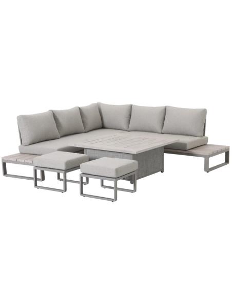 Kettler Marina Corner Lounge Set with High/Low Table & 2 Stools