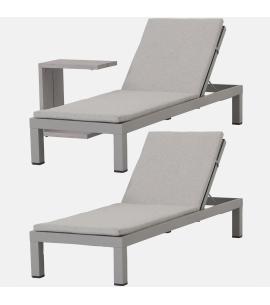 Kettler Pebble Loungers (Set of 2) with Drift Side Table