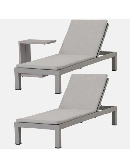 Kettler Pebble Loungers (Set of 2) with Drift Side Table