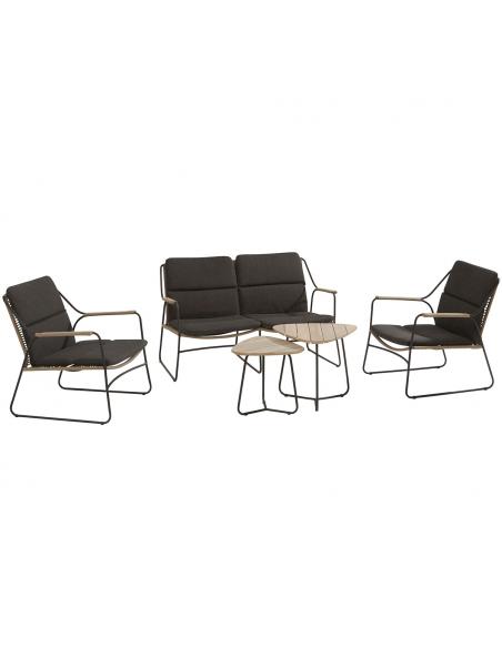 4 Seasons Outdoor Scandic Lounge Set with Axel Triangle Tables (Showroom Models)