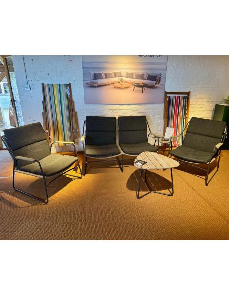 4 Seasons Outdoor Scandic Lounge Set with Axel Triangle Tables (Showroom Models)
