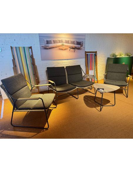 4 Seasons Outdoor Scandic Lounge Set with Axel Triangle Tables (Showroom Models)