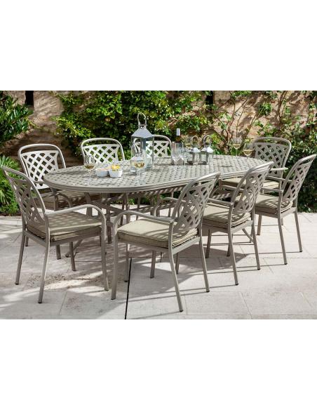 Hartman Berkeley 8 Seat Oval Dining Set - Maize