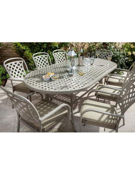 Hartman Berkeley 8 Seat Oval Dining Set - Maize