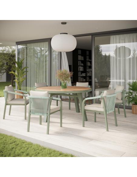 Alexander Rose Genoa 6 Seater Round Dining Set